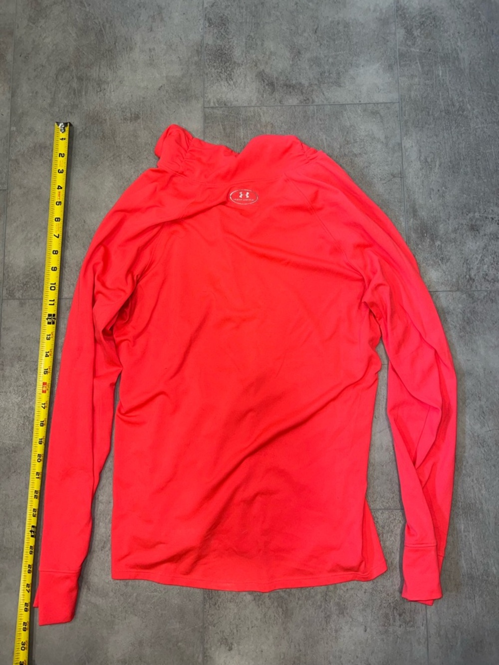 Under Armour Bright Neon Pink Quarter-Zip Athletic Medium Long Sleeve - Picture 3 of 3
